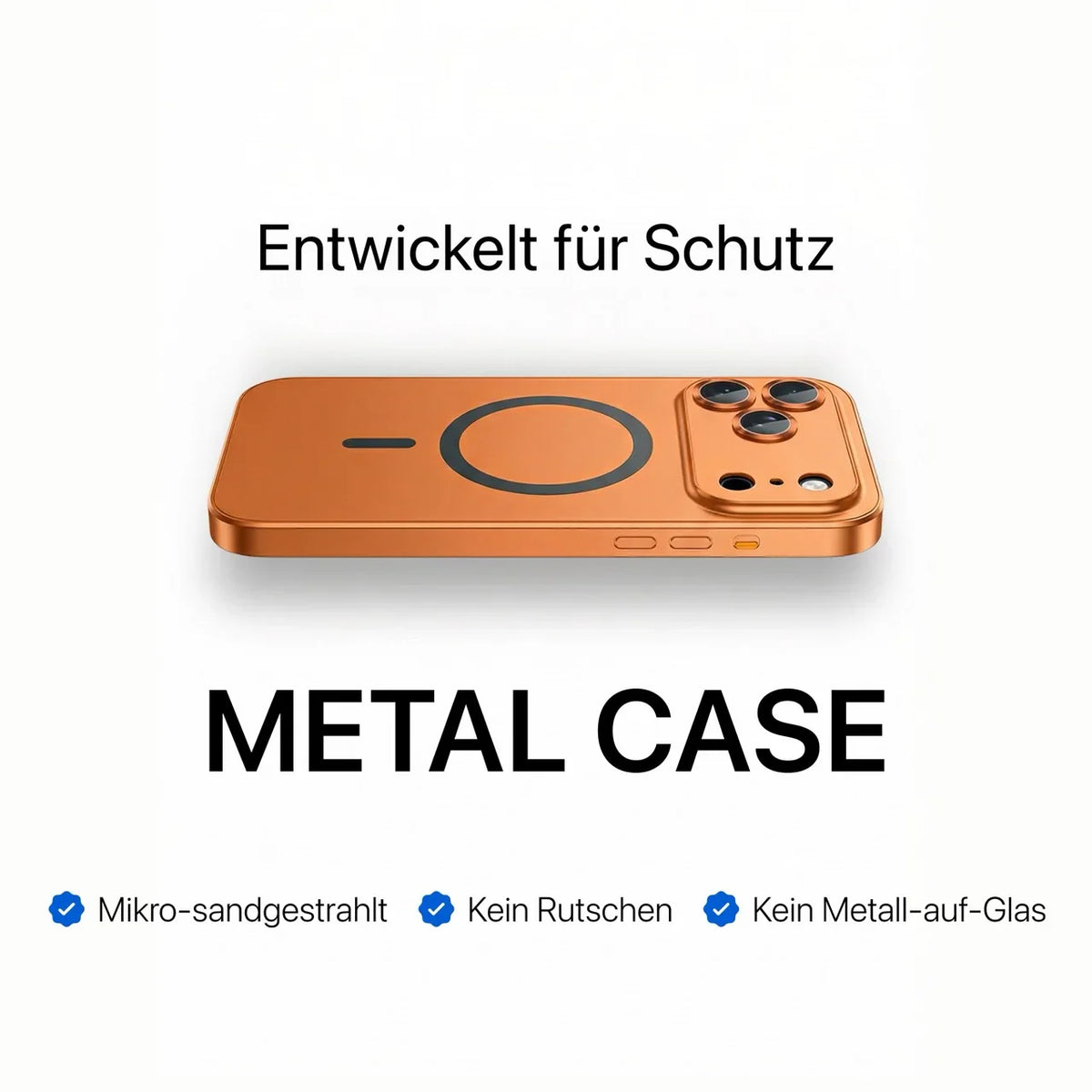 KAVENIQ ARC – Étui en métal pour iPhone avec protection de caméra