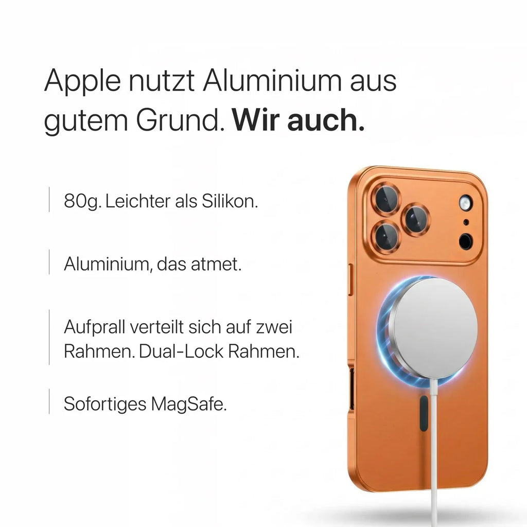 KAVENIQ ARC – Étui en métal pour iPhone avec protection de caméra