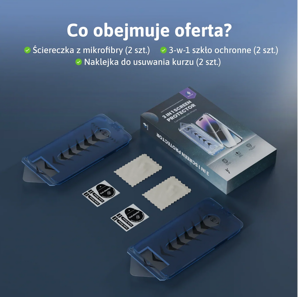 KAVENIQ VISTA – Protecteur d'écran de confidentialité en verre trempé 3-en-1 pour iPhone