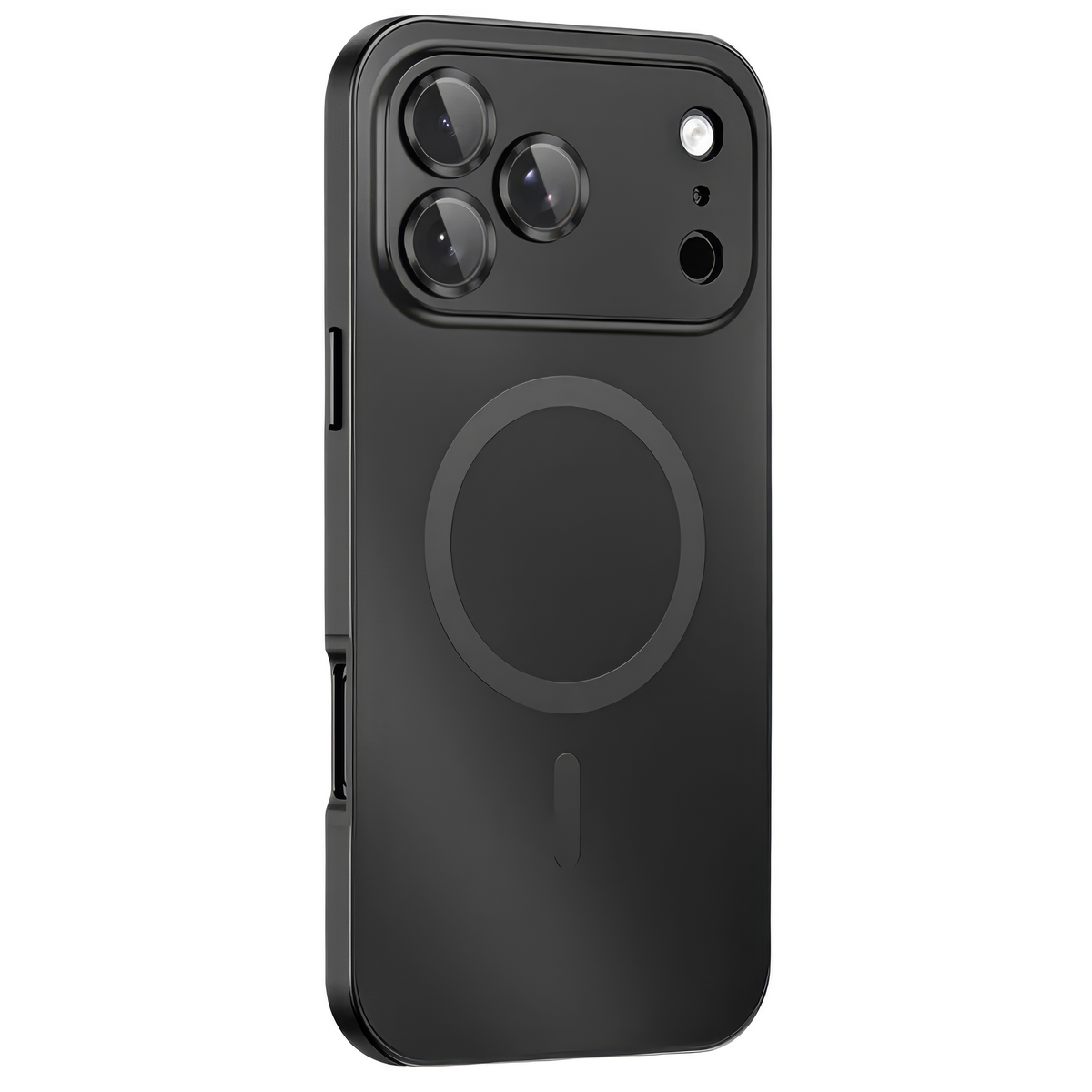Étui en métal KAVENIQ ARC noir pour iPhone avec protection de caméra