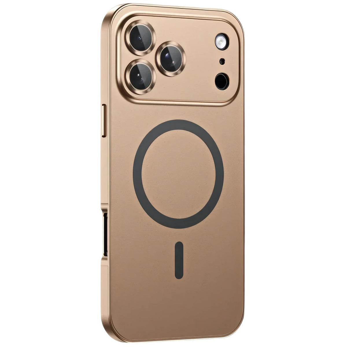 Étui en métal KAVENIQ ARC titane sable pour iPhone avec protection de caméra