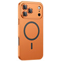 Étui en métal KAVENIQ ARC orange cosmique pour iPhone avec protection de caméra