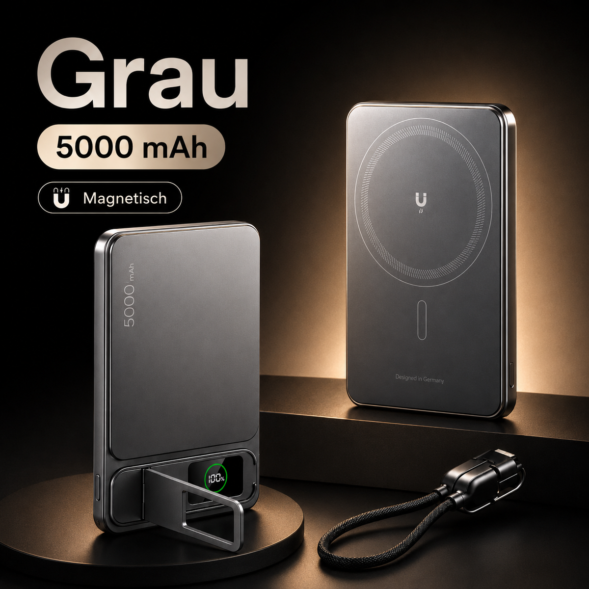 KAVENIQ VOLT – Batterie externe magnétique 3-en-1 pour iPhone